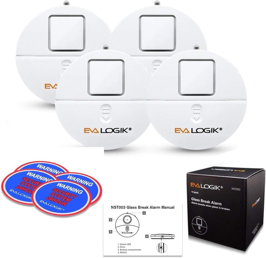 Modern Ultra-Thin Window Alarm with Loud 120Db Sound and Vibration Sensors Compa