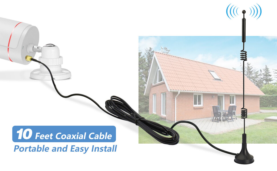 3M 10ft WiFi Antenna Extension Cable Cord SMA for ANRAN Wireless Security Camera