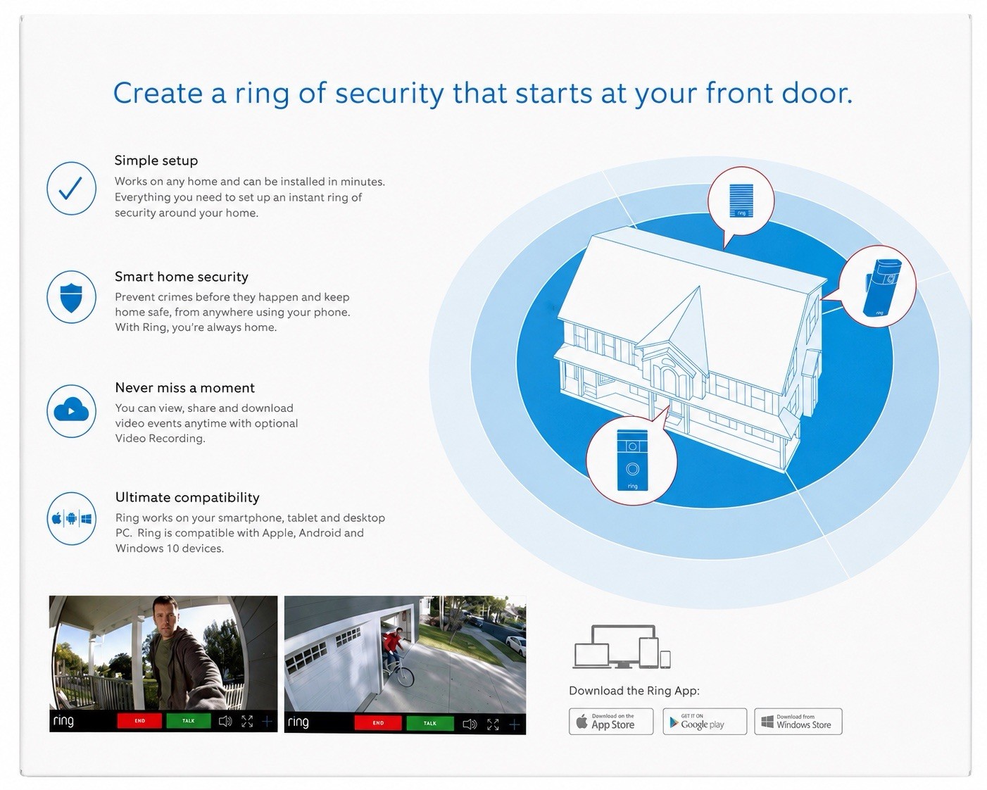 Ring Home Security Kit 2 Stick Up Cameras ONLY HD Open Box No Doorbell