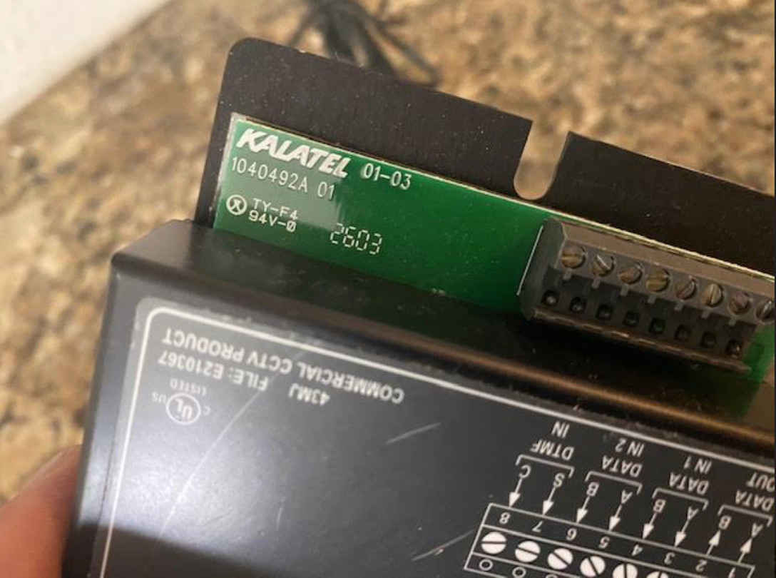 GE Interlogix Kalatel KTD-312 Interface