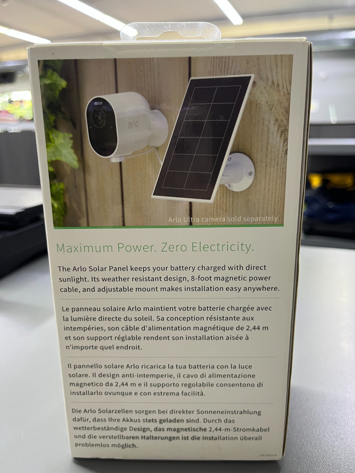New Sealed! Arlo VMA5600 Solar Panel Charger – White CB