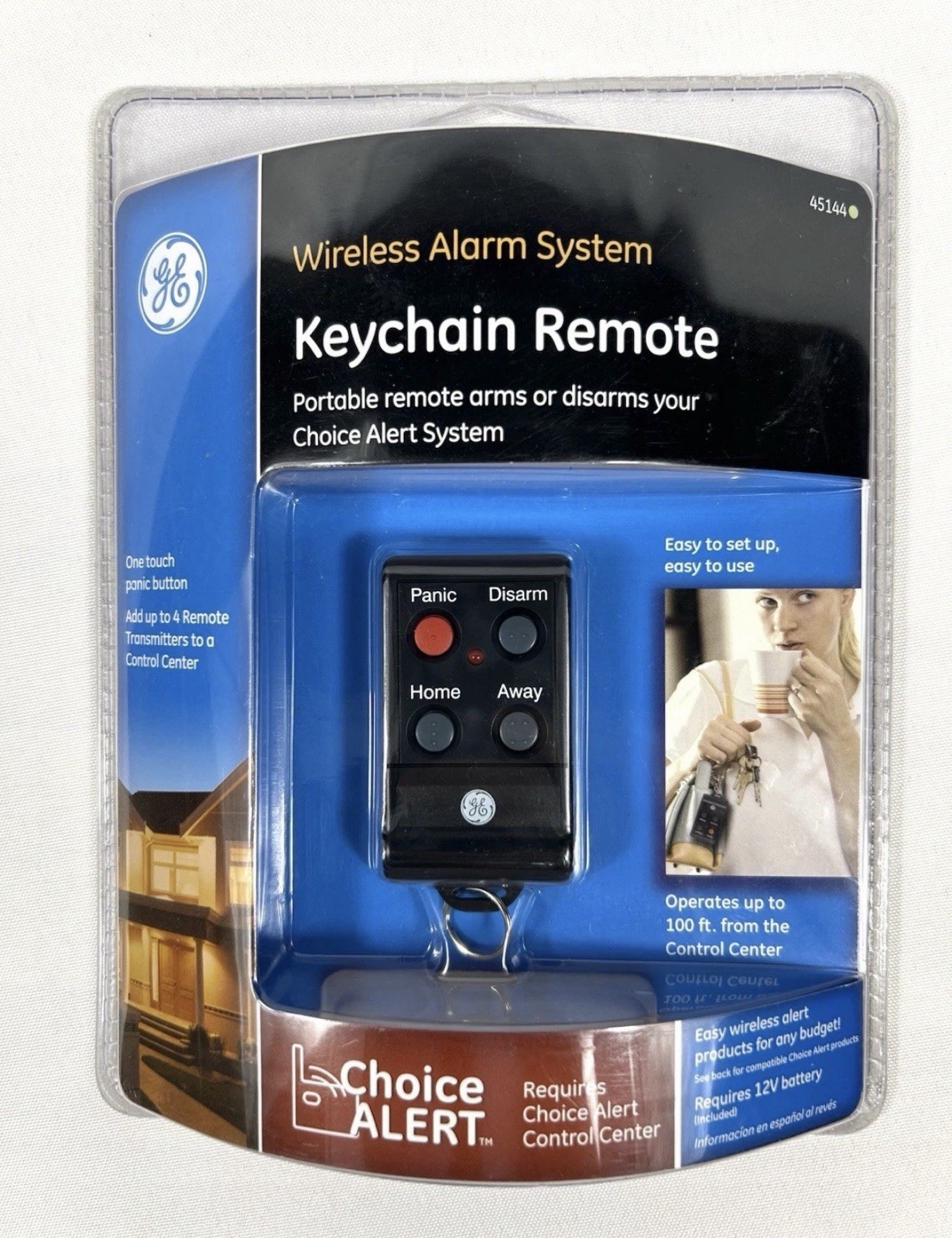 Wireless Alarm System Keychain Remote Home House GE Choice Alert Alarm New 45144