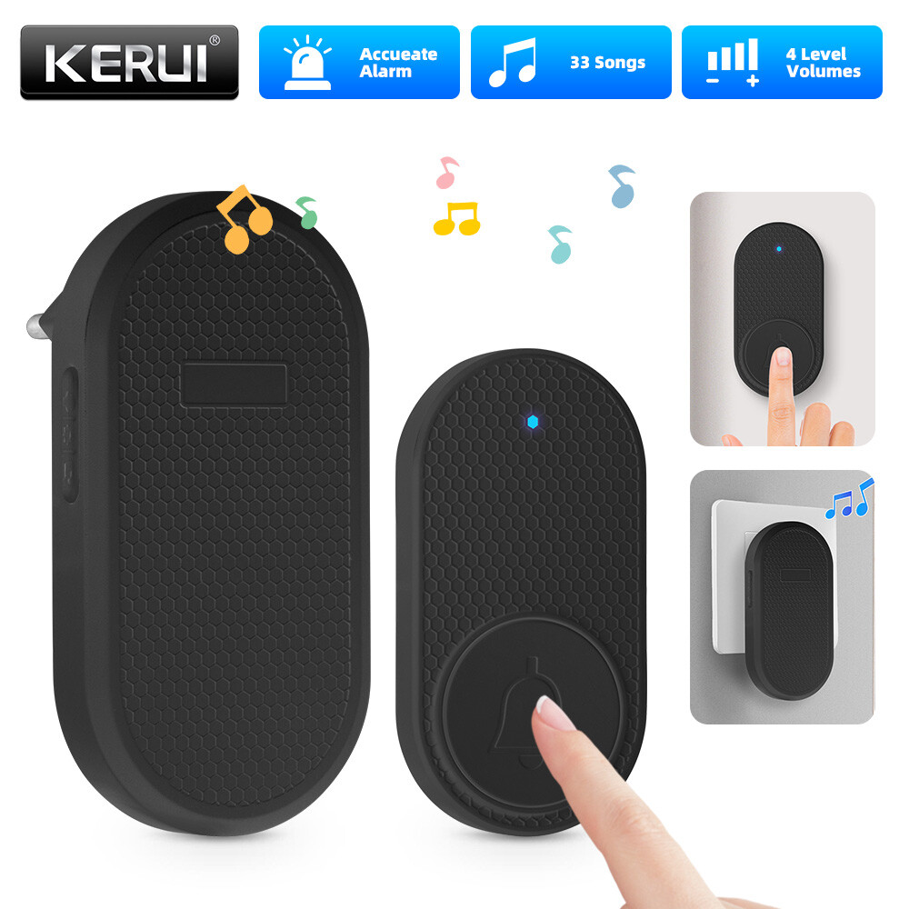 KERUI Wireless Doorbell Waterproof Door Bell Kit Home House Ring Bell US Stock