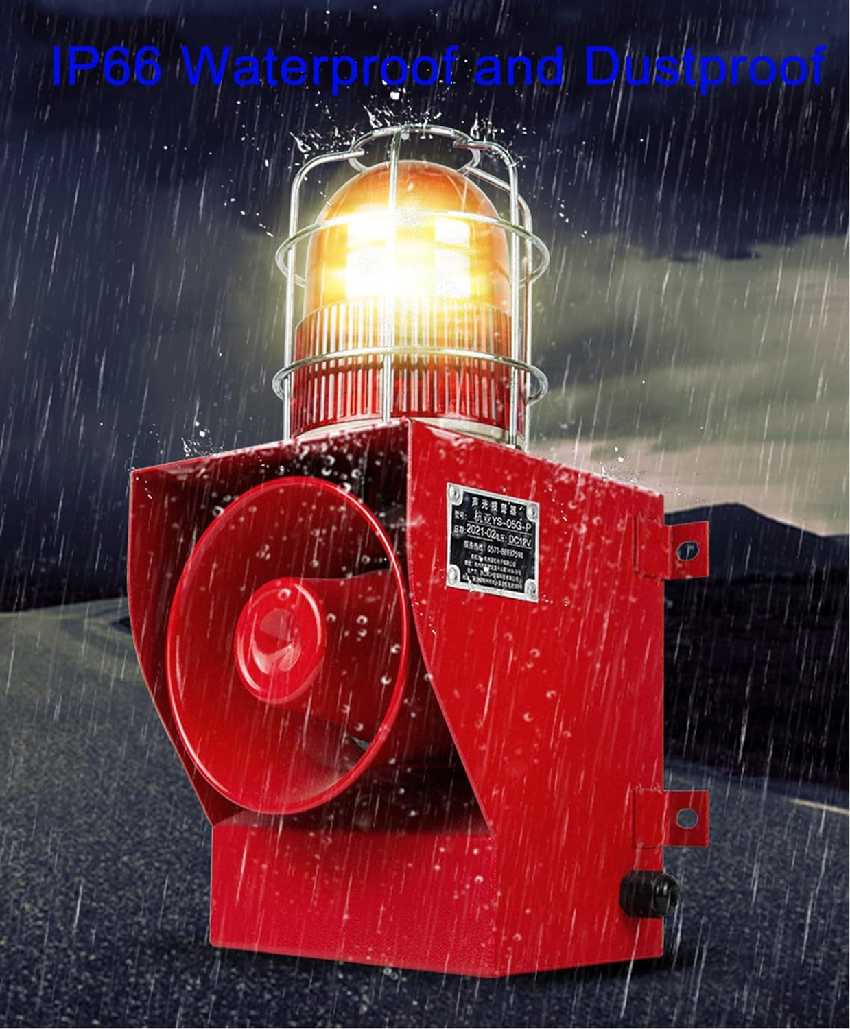 Alarm Siren IP66 Waterproof Outdoor 130Db Horn 45W Security Sirens for Ports, Do