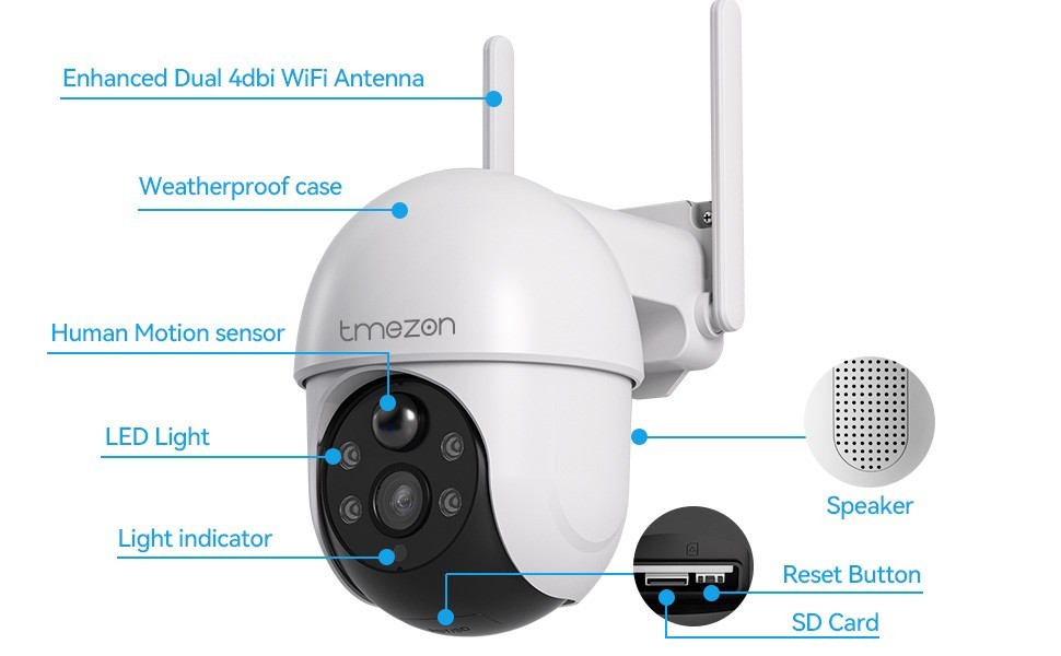 4MP Solar&Battery Wireless Security Camera System WiFi Outdoor Home 12” Monitor