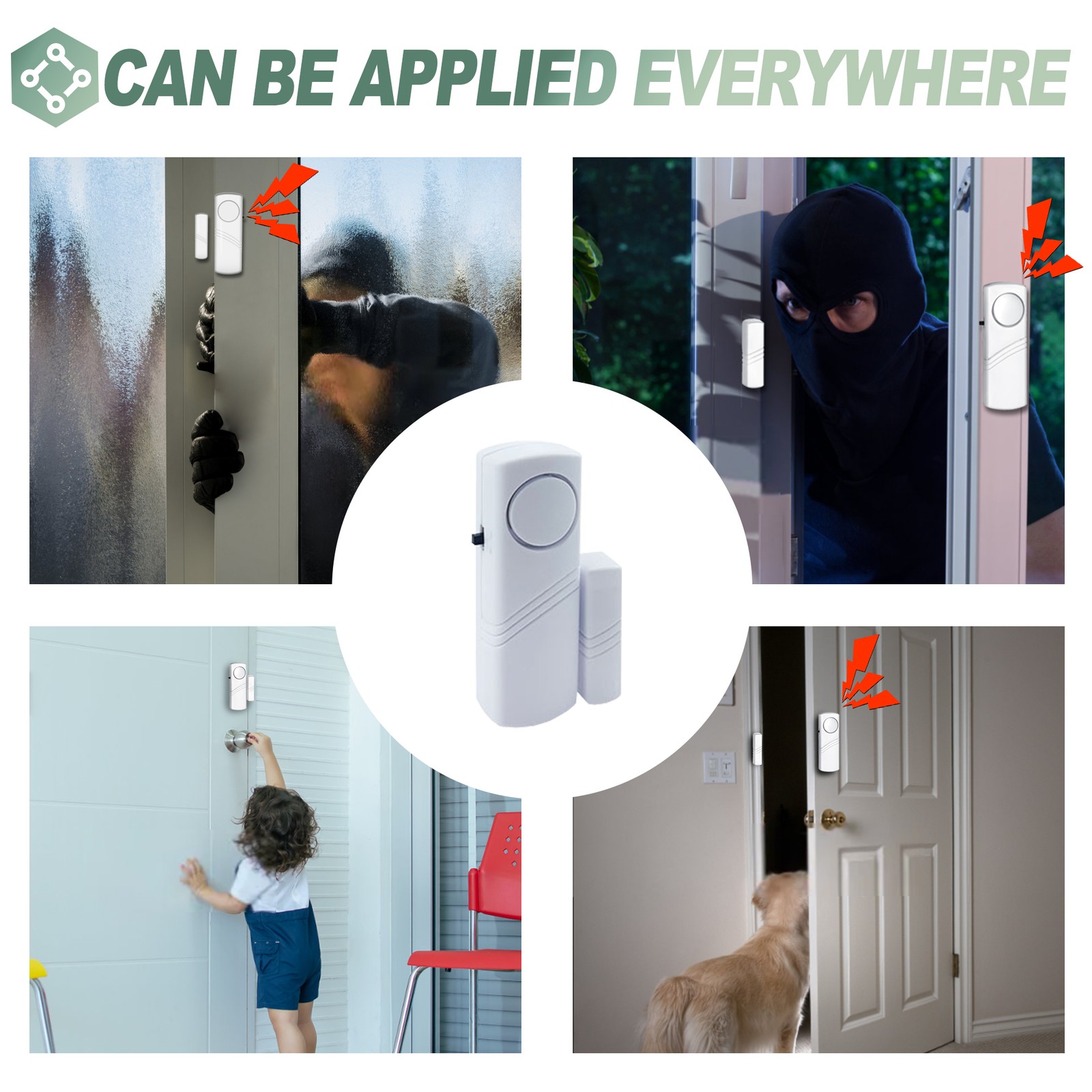 5X Home Safety Burglar Alarm Wireless System Security Device Door Window Sensor
