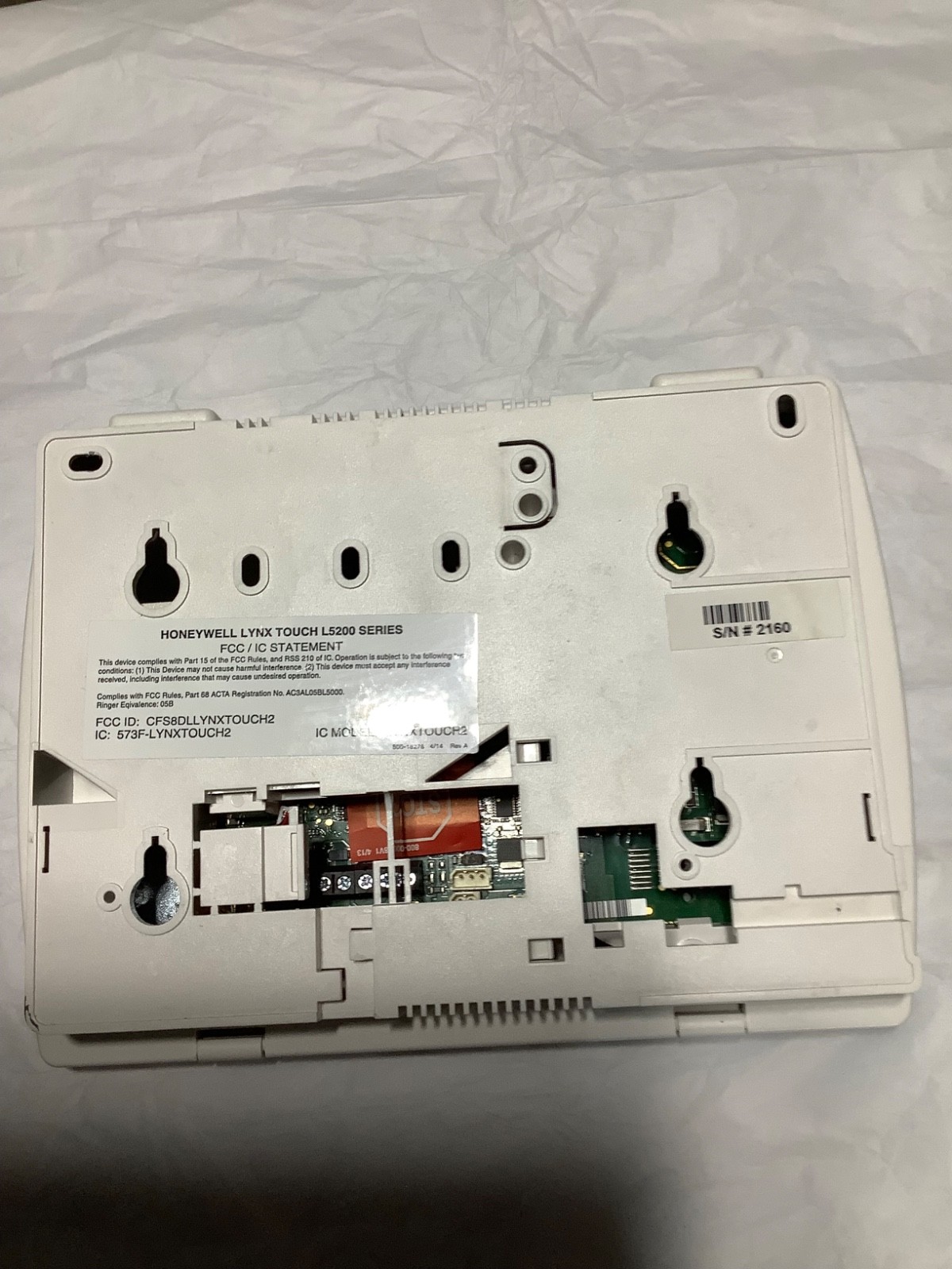 Honeywell LYNXTOUCH2 L5200 Control With 5828V Wireless Keypad, No Batt/AC Trans