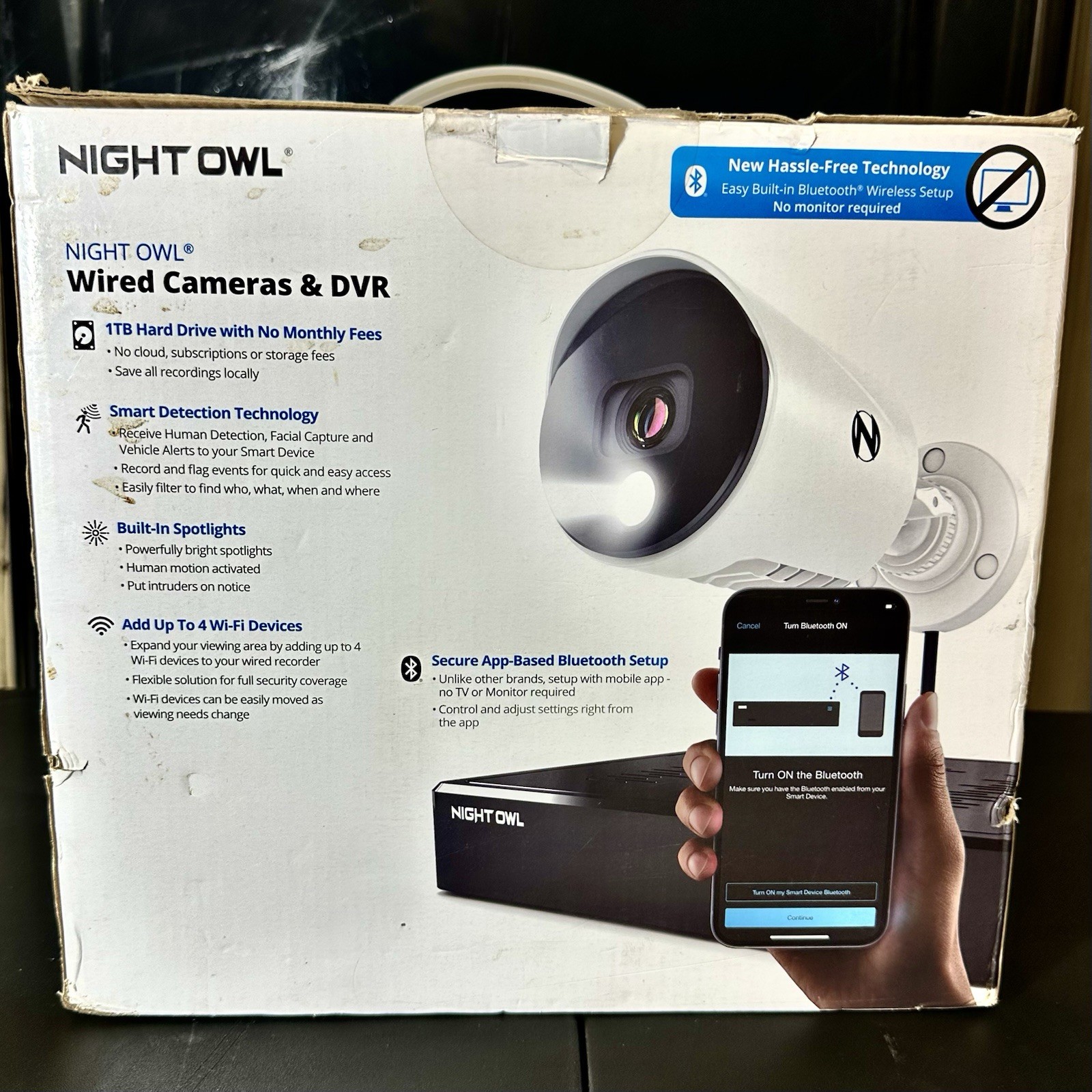 Night Owl UHD 1TB HDD 8 Channel 4K Bluetooth Camera System White WM-BTD881-4LSA