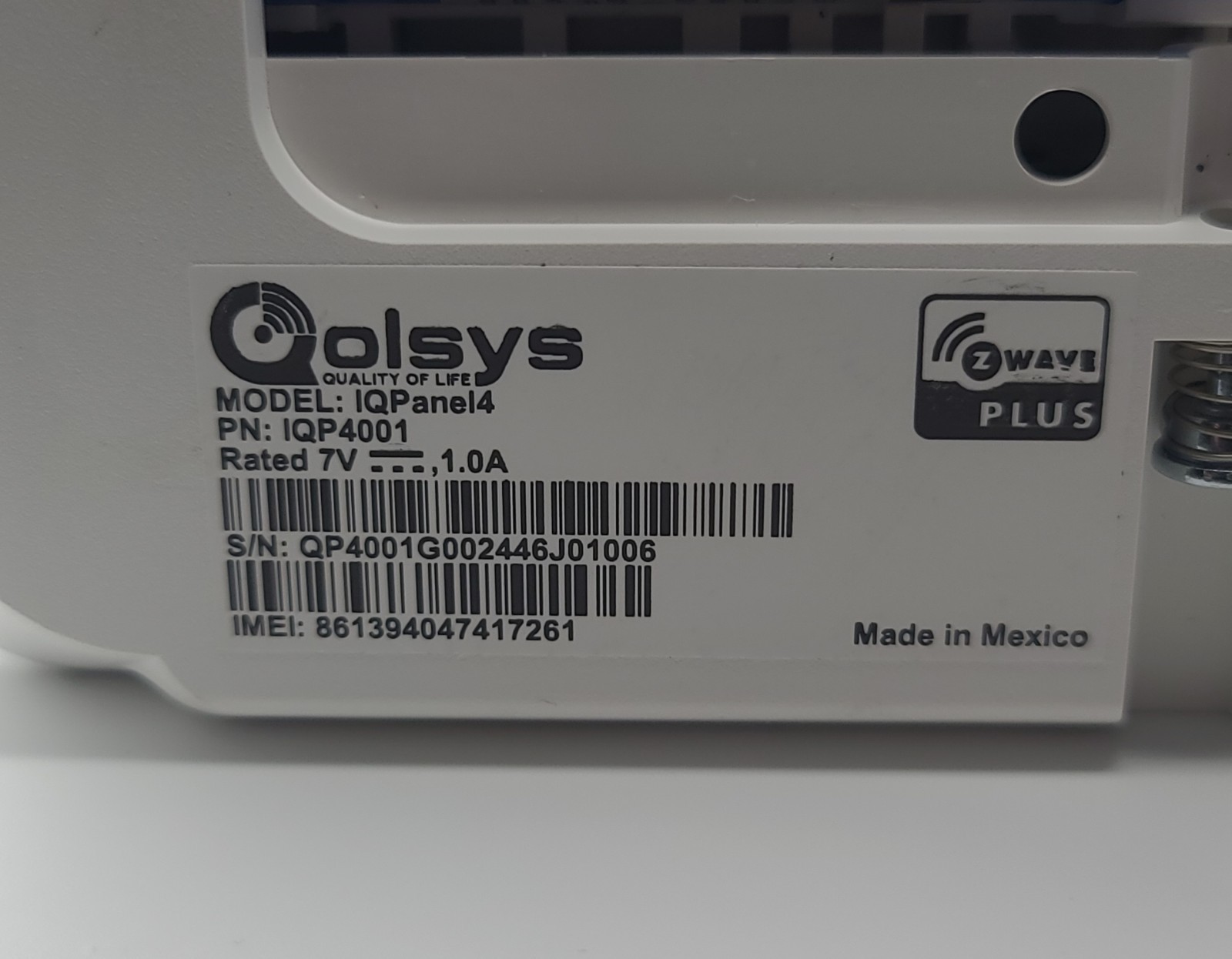 Qolsys IQ Panel 4 IQP4001 – Verizon – PARTS OR REPAIR – Linked To Account