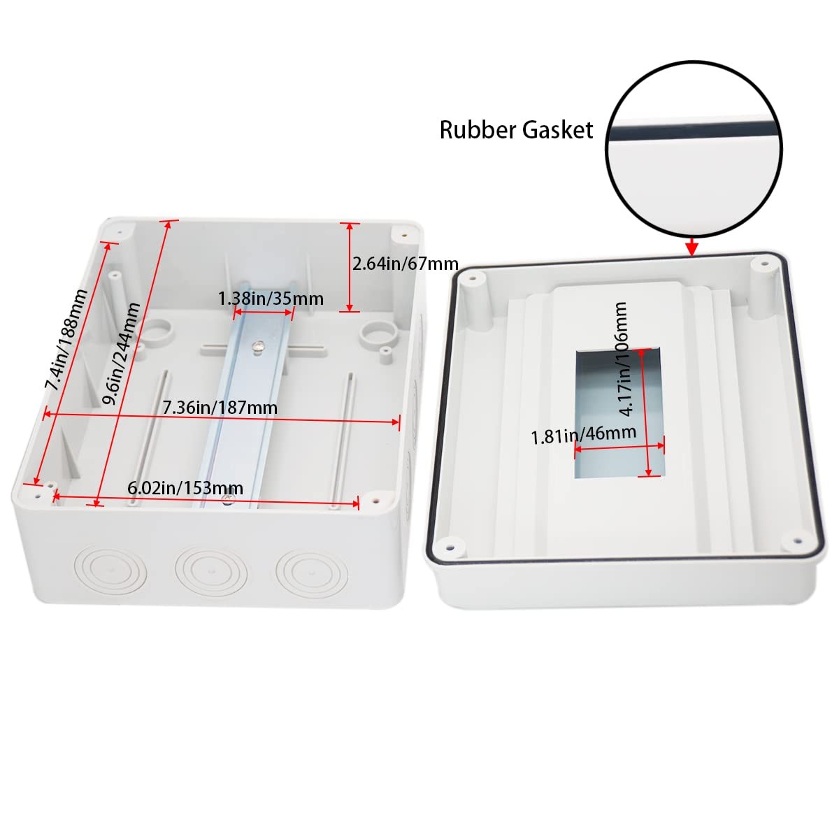 Breaker Box Distribution Protection Box, IP65 Clear Cover Electrical Box,…