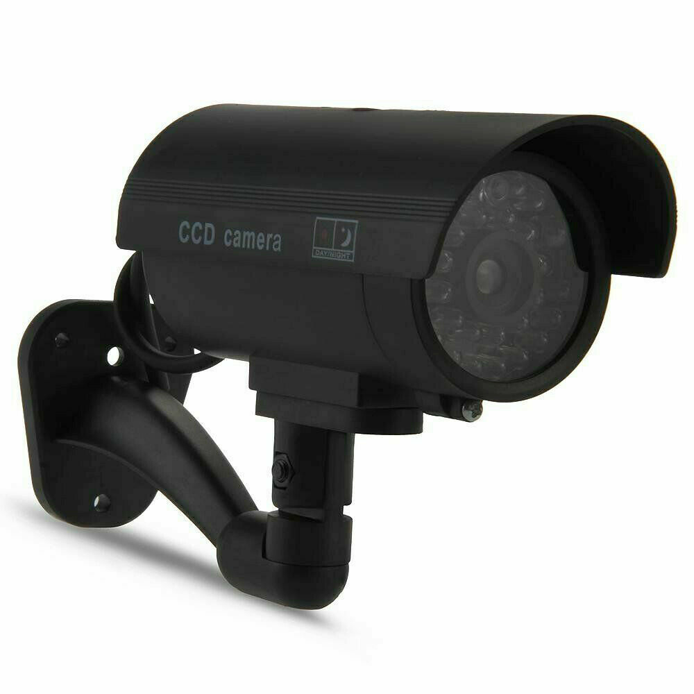 1pcs/2pcs Dummy Security Camera Fake LED Blink Light Outdoor Surveillance CCTV