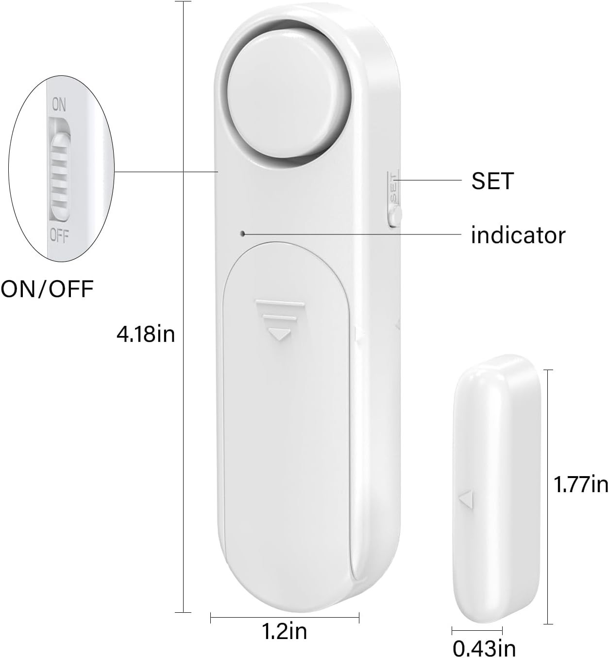 Wireless Door Alarm System – 120dB Alerts & Easy Installation (2-Pack)