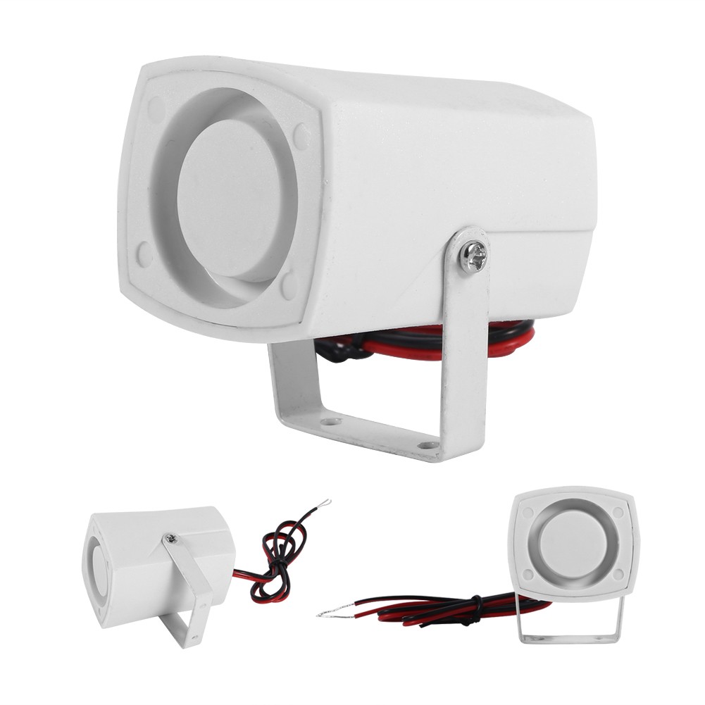 Wired Mini Horn Siren Loud Home Vehicle Security Sound Alarm System With Support