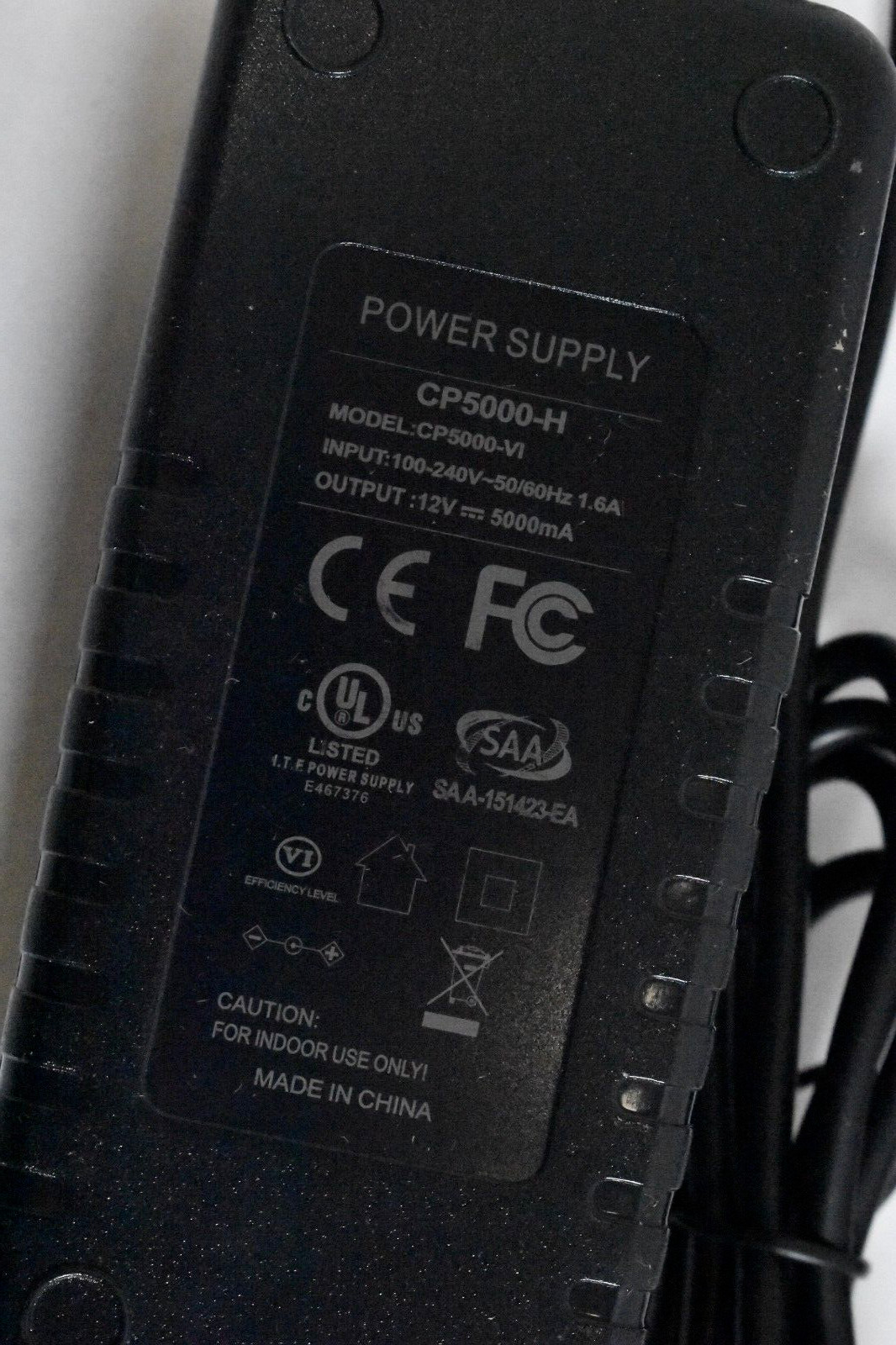 4 CH Camera 12V DC 5 Amps CCTV Power Supply UL Listed