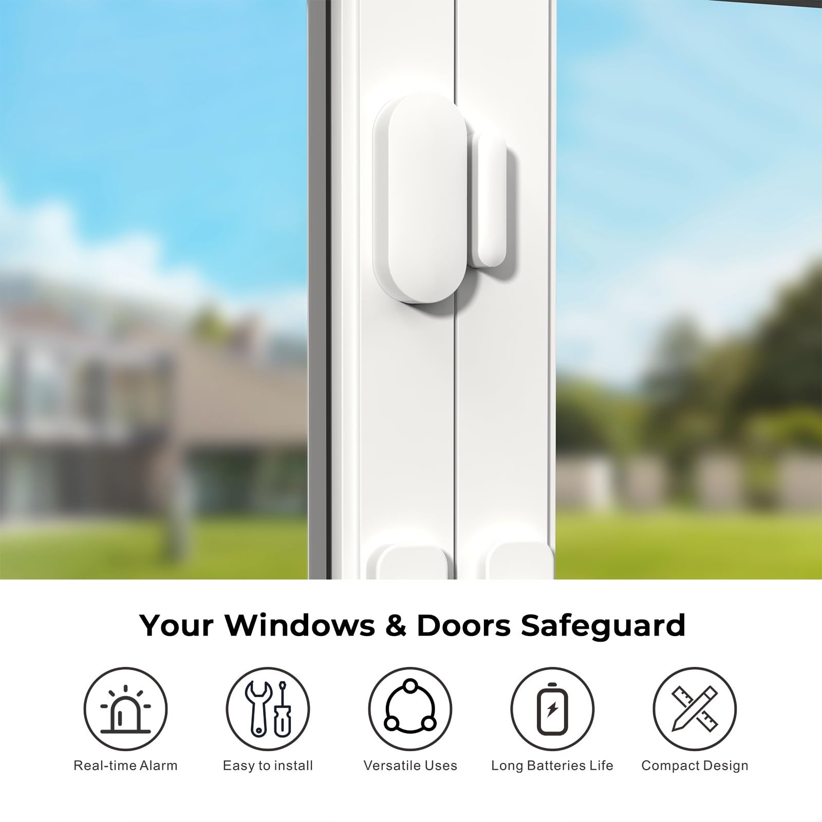 Wireless Home Security Alarm System – WiFi Remote Control, Motion Detection, Doo