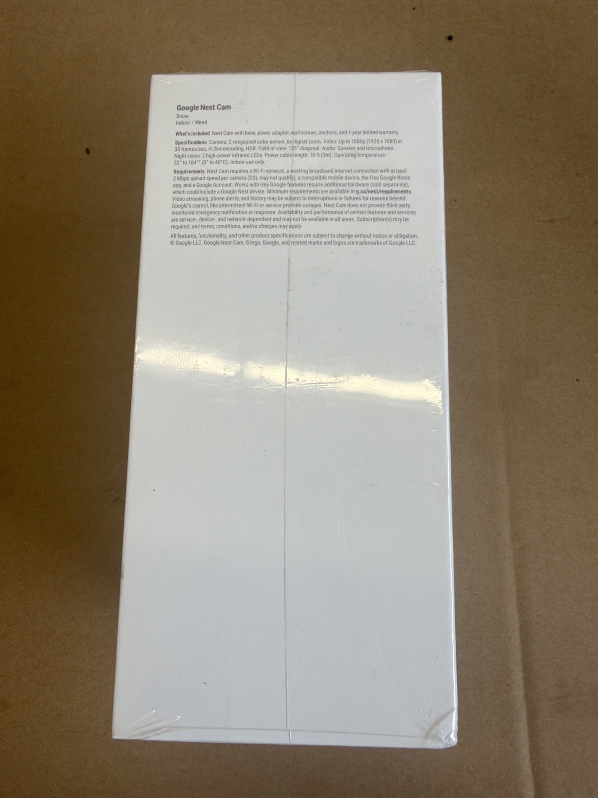 New Sealed Google Nest Cam 2nd Gen Indoor Wired Smart Home Security Camera