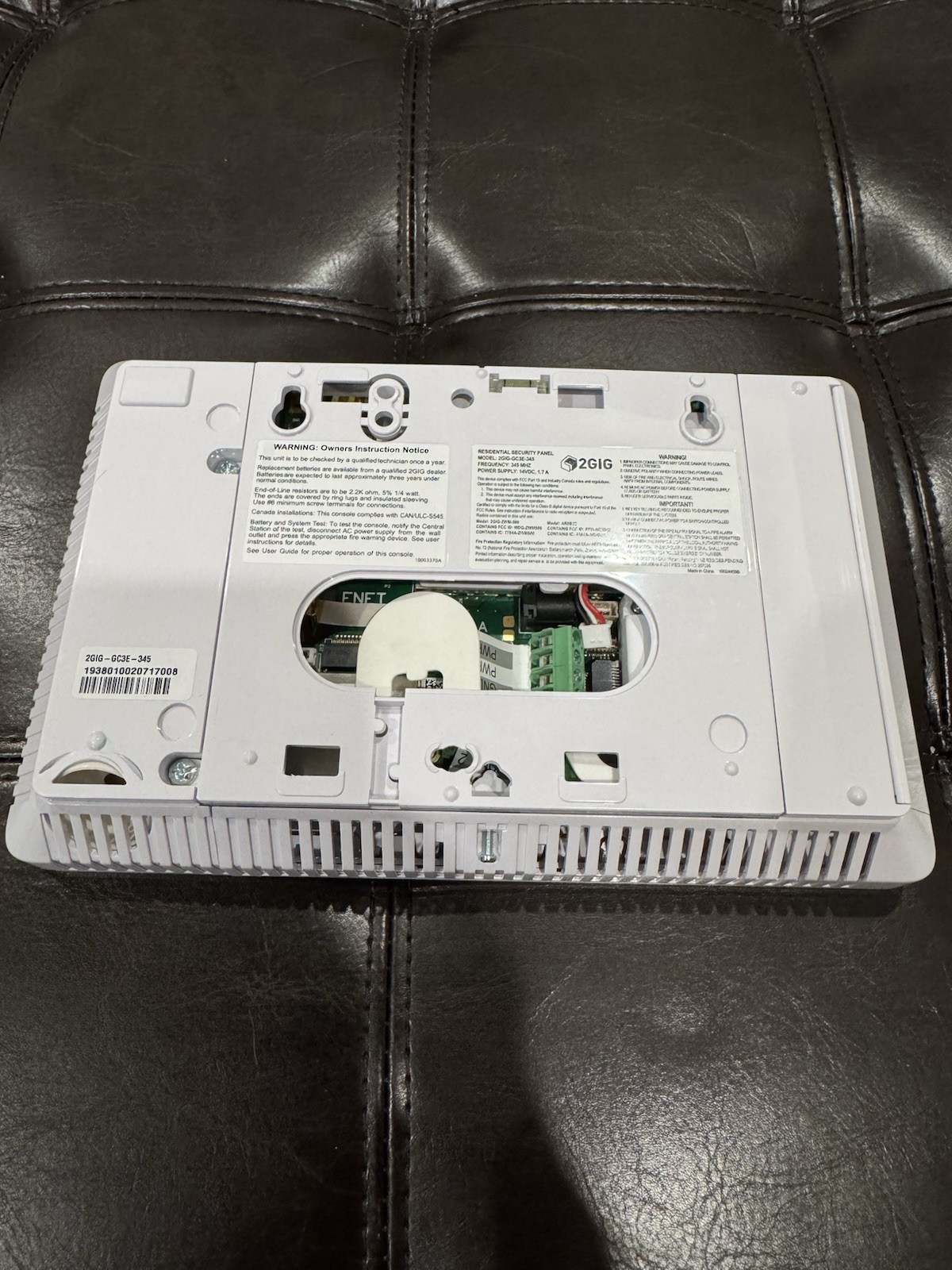 2GIG GC3E Security Panel | Comes with Verizon Cell unit and new battery