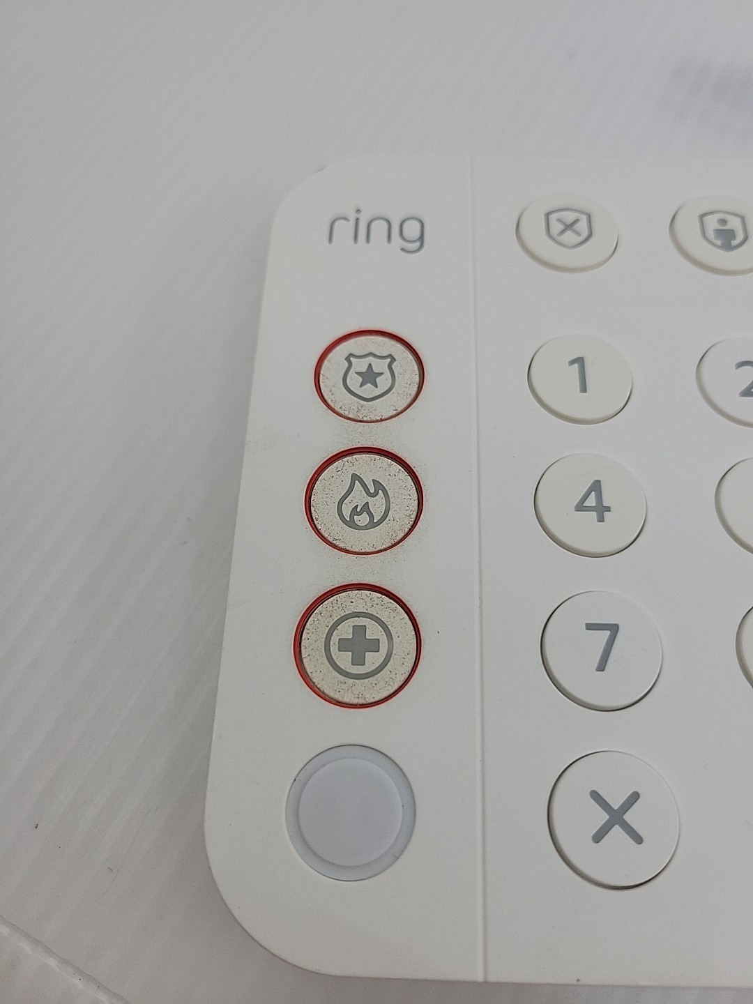 Ring 5AT2S7 (2nd Gen) White Wireless Z-Wave Security System Alarm Keypad USED