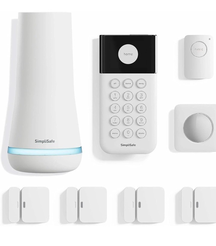 SimpliSafe Home Security System Indoor Camera 8 Piece Kit Sealed