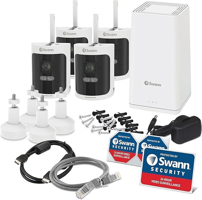 2K wifi Wireless Security camera system with 4pcs 2K Wire-Free Cameras+1TB HDD