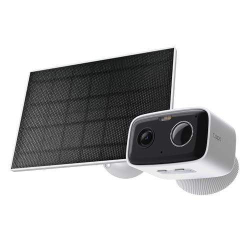 TP-Link C400 KIT Outdoor Battery Camera w/Solar Panel White Solar Charged-Cam