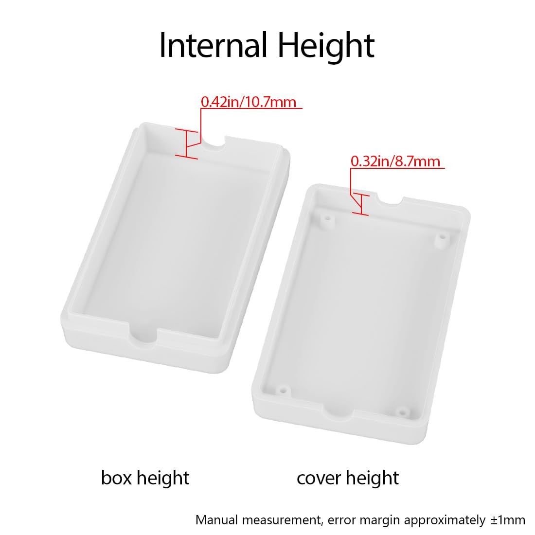 LeMotech Project Box 10 Pieces ABS Plastic 2.36″x 1.42″x 0.67″, 10 pieces