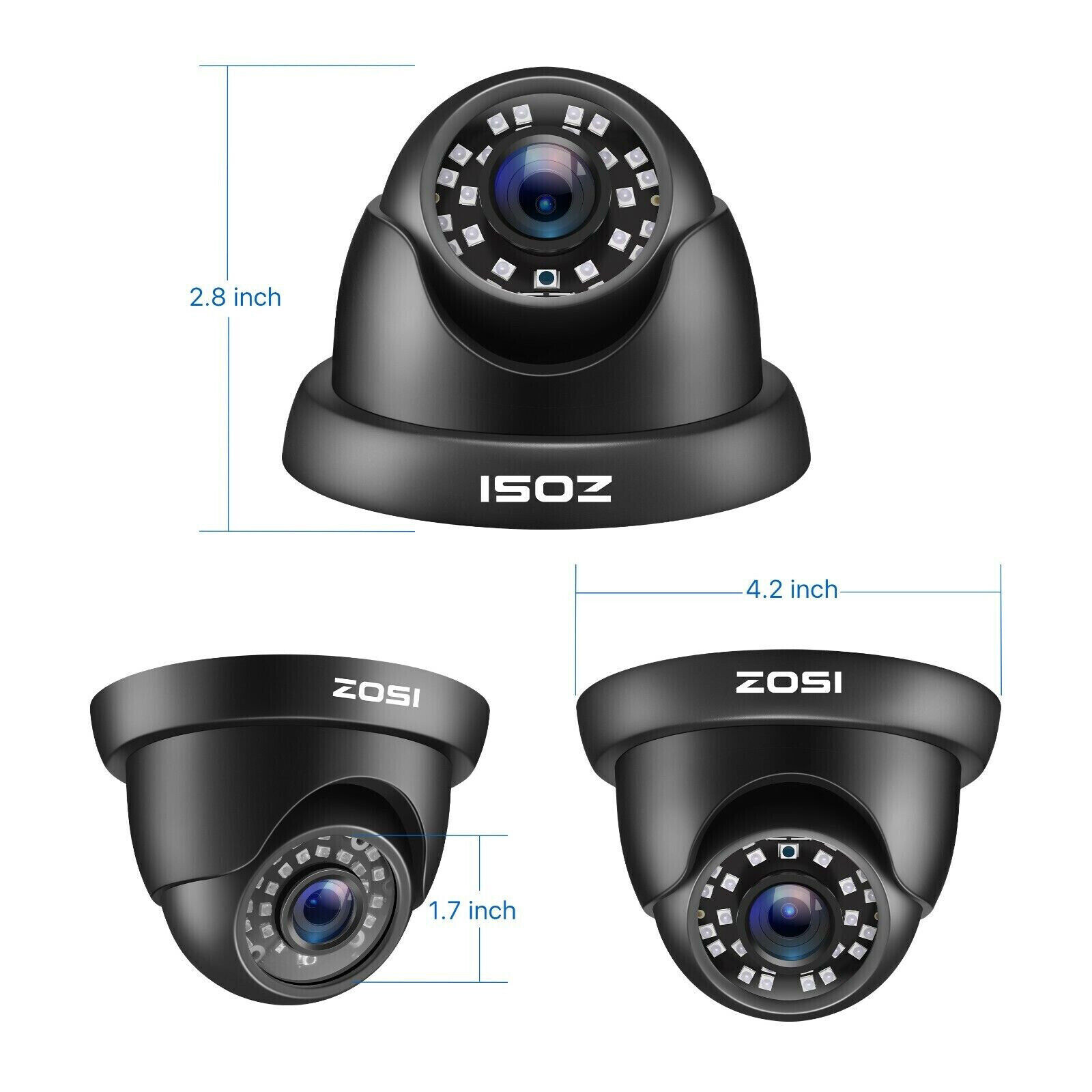 ZOSI 1080P Full HD CCTV 8pcs Security Cameras De Seguridad System H.265+DVR 1TB