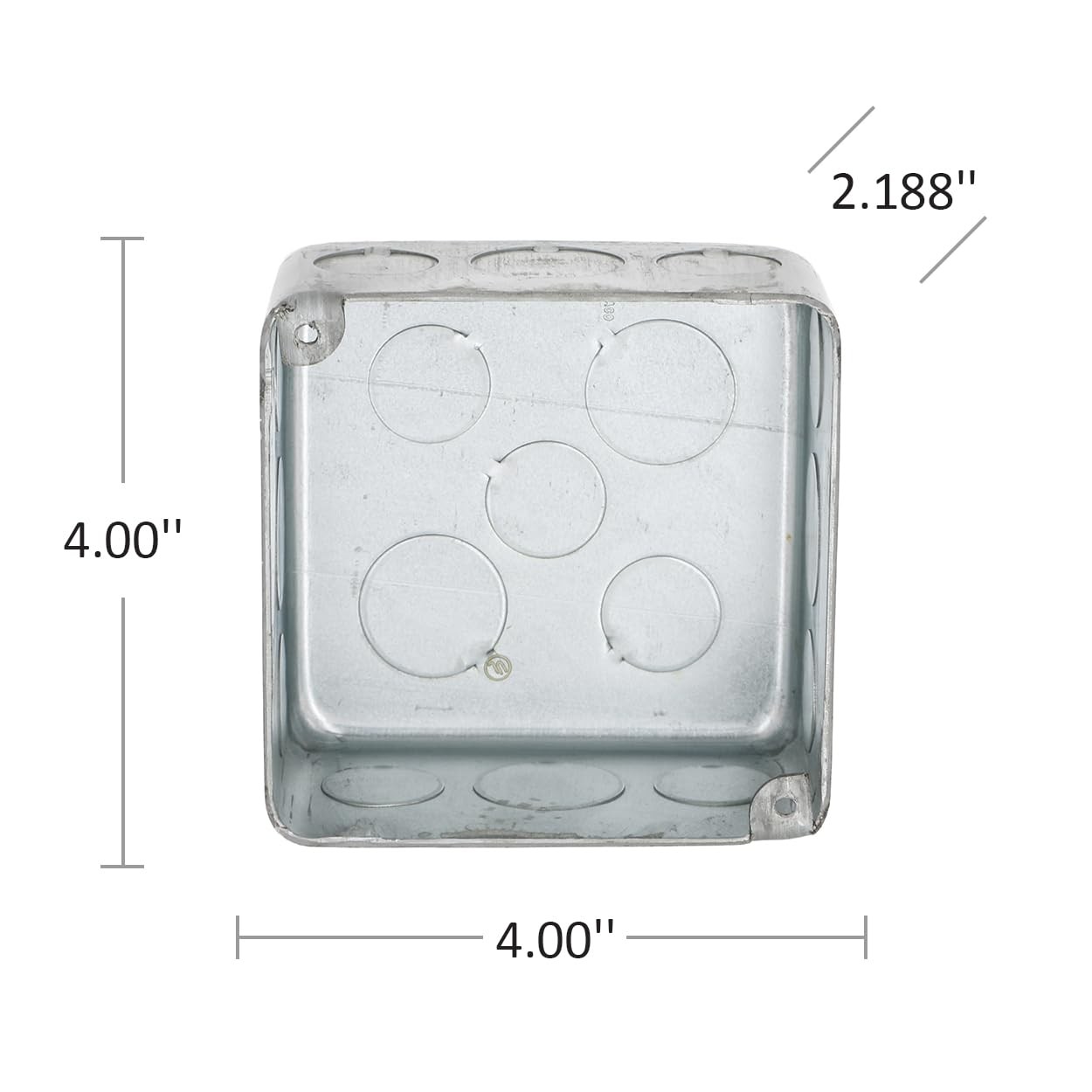 Hubbell-Raco 239 4 in. Square Plenum Box, Eleven 1/2 and 2-1/8 Deep, Gray