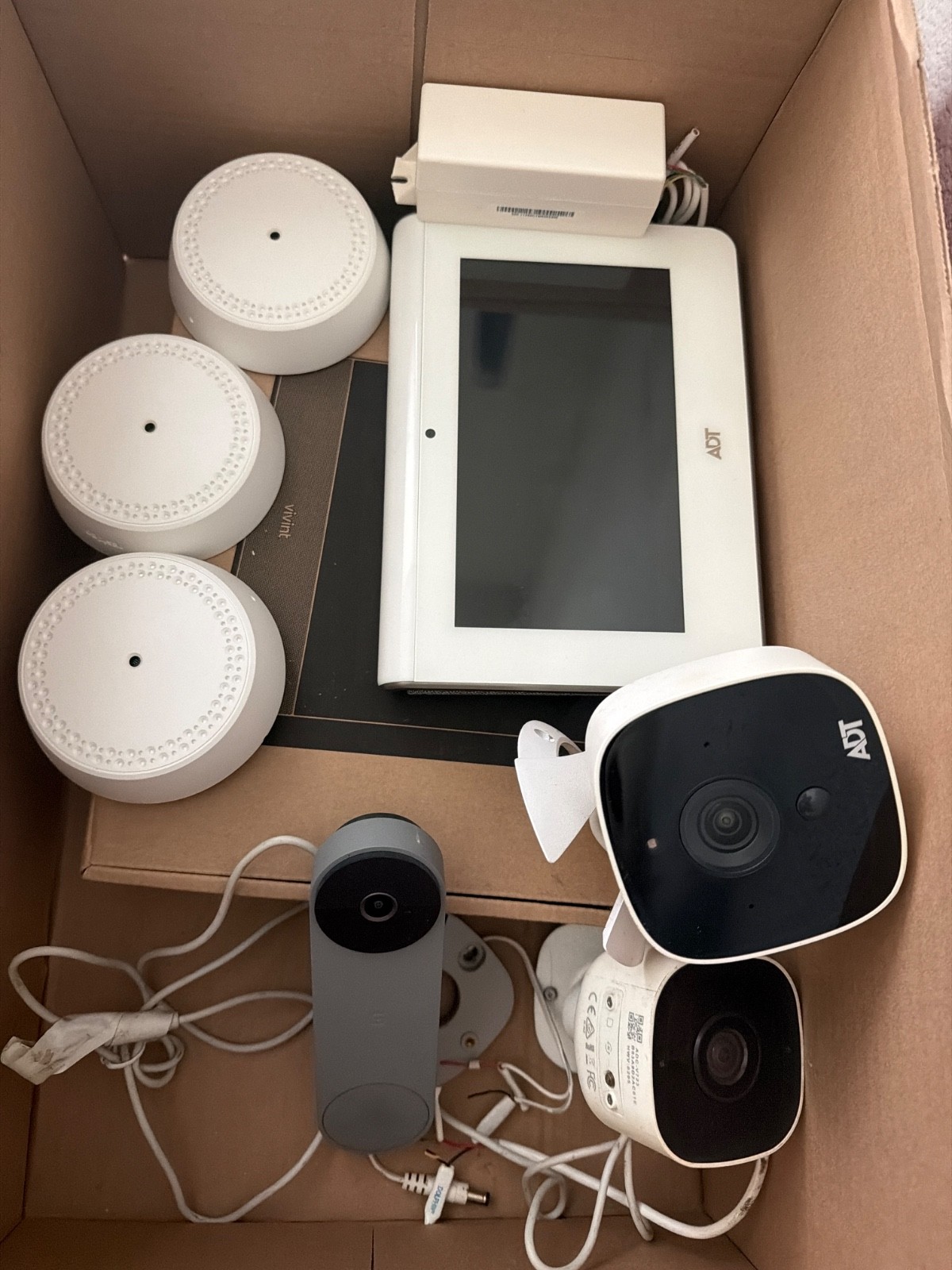 Full ADT Security System Door Sensors And Camera Pre Owned Bundle Lot