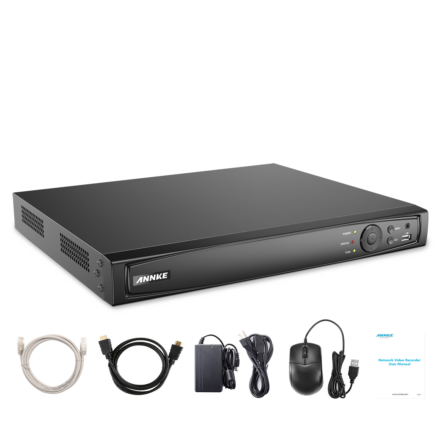 ANNKE 16CH 12MP NVR POE CCTV Video Recorder for Security System IP Network H.265
