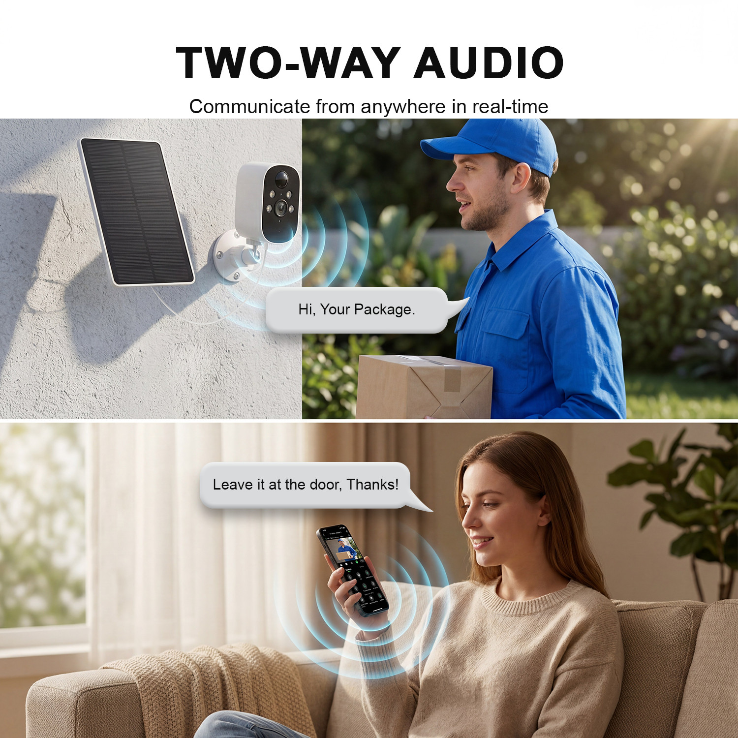 4Pcs Wireless Solar Battery Camera Outdoor WiFi Home Security Camera System