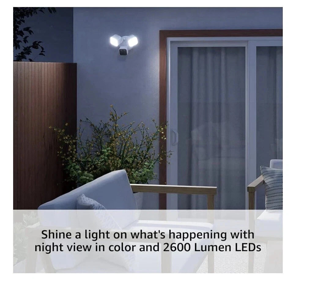 Blink Wired Floodlight Camera – Smart security camera, 2600 lumens HD live view