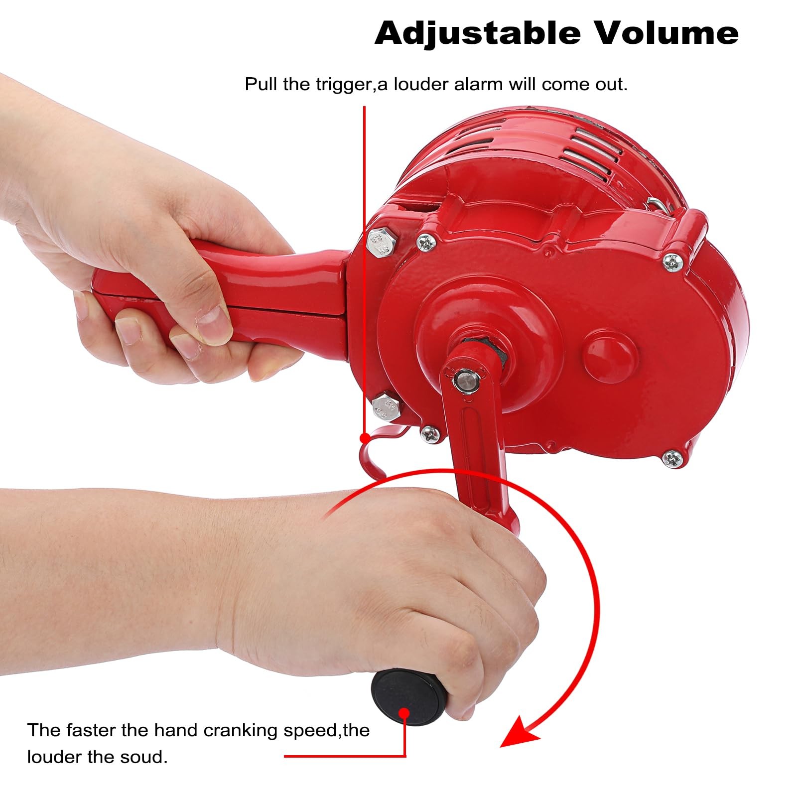Hand Crank Siren Manual Operated Air Raid Siren with Foldable Handle for Spor…