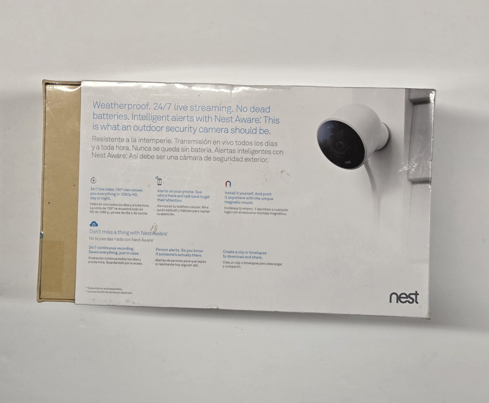 NEW SEALED Google Nest Camera NC2400ES Outdoor Security Camera – 2 Pack