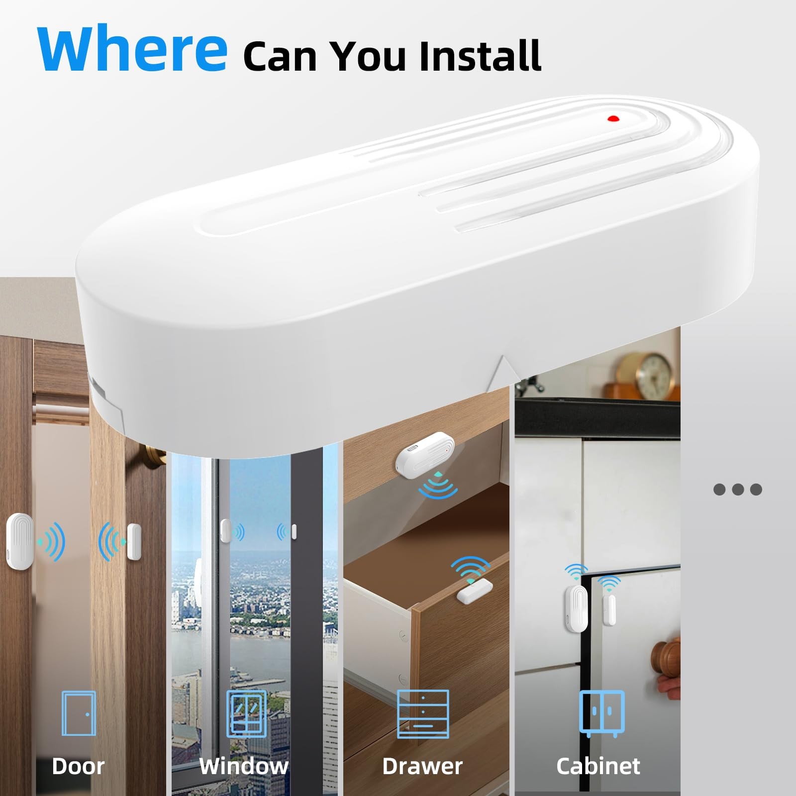 Daytech Wireless Door Chime, 2 Sensor+2 Receiver, 2 Sensors + 2 Receivers