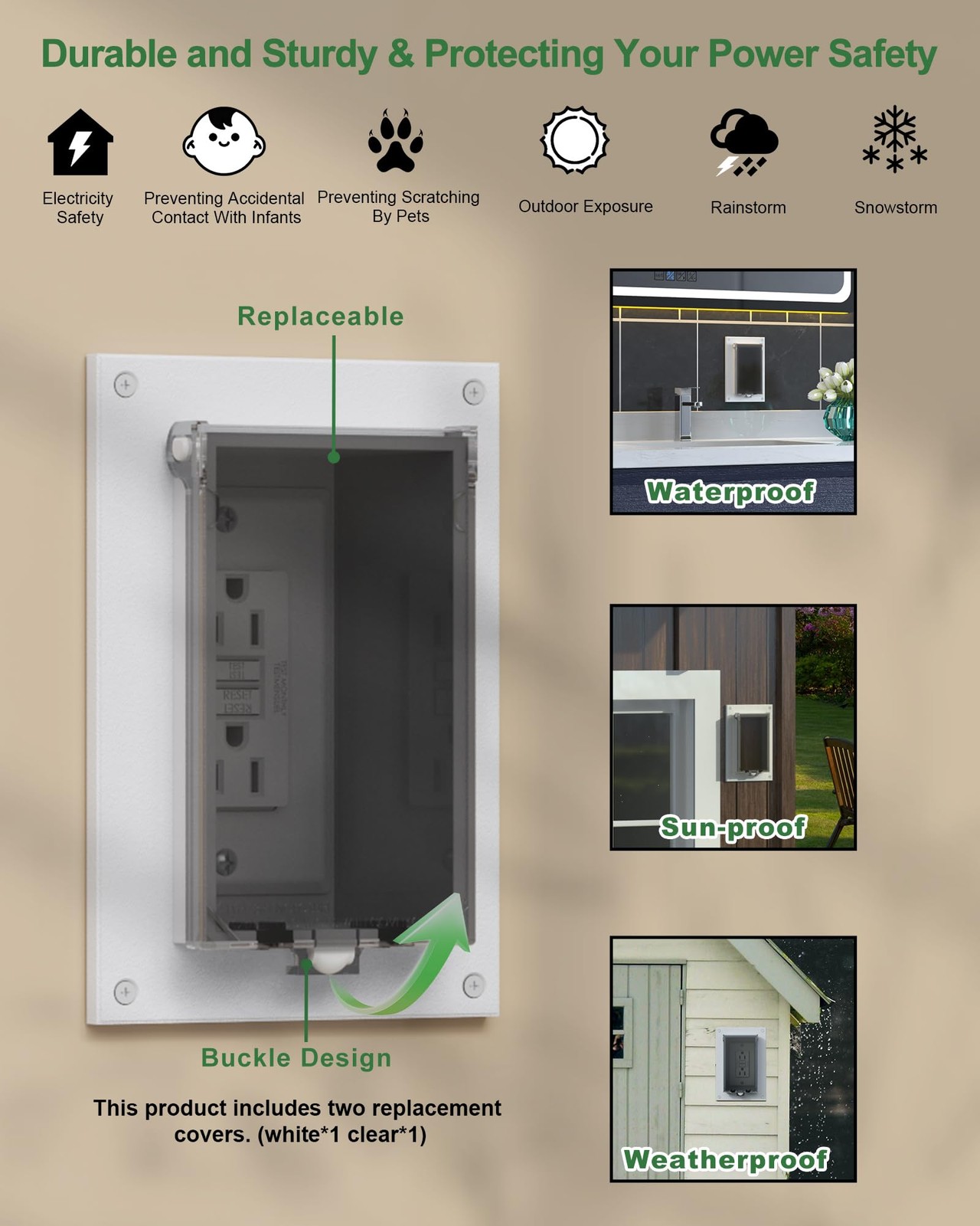 DBVR1W-1 Low Profile IN BOX Exterior Box, Outdoor Clear-1 Pack, 1-Pack Clear