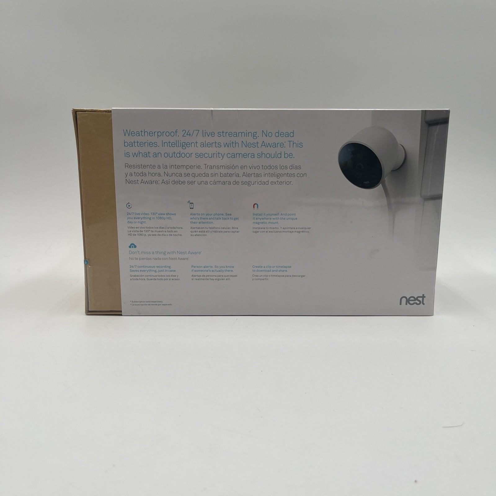 Google Nest Cam Outdoor Smart Security Camera (2-Pack) NC2400ES – Sealed NEW