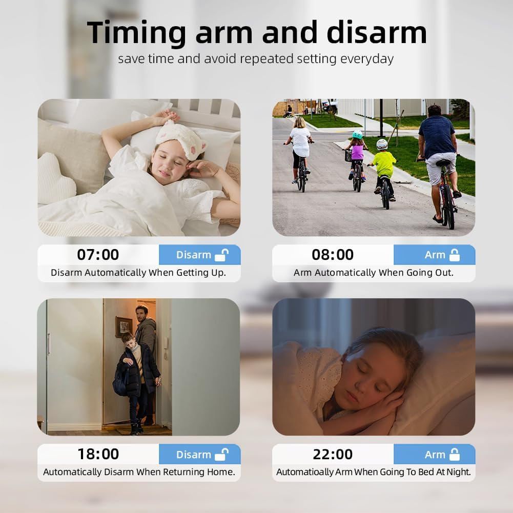16-Piece-Kit Full Touch Screen Wireless Smart Home Alarm System, DIY 4G and Wifi