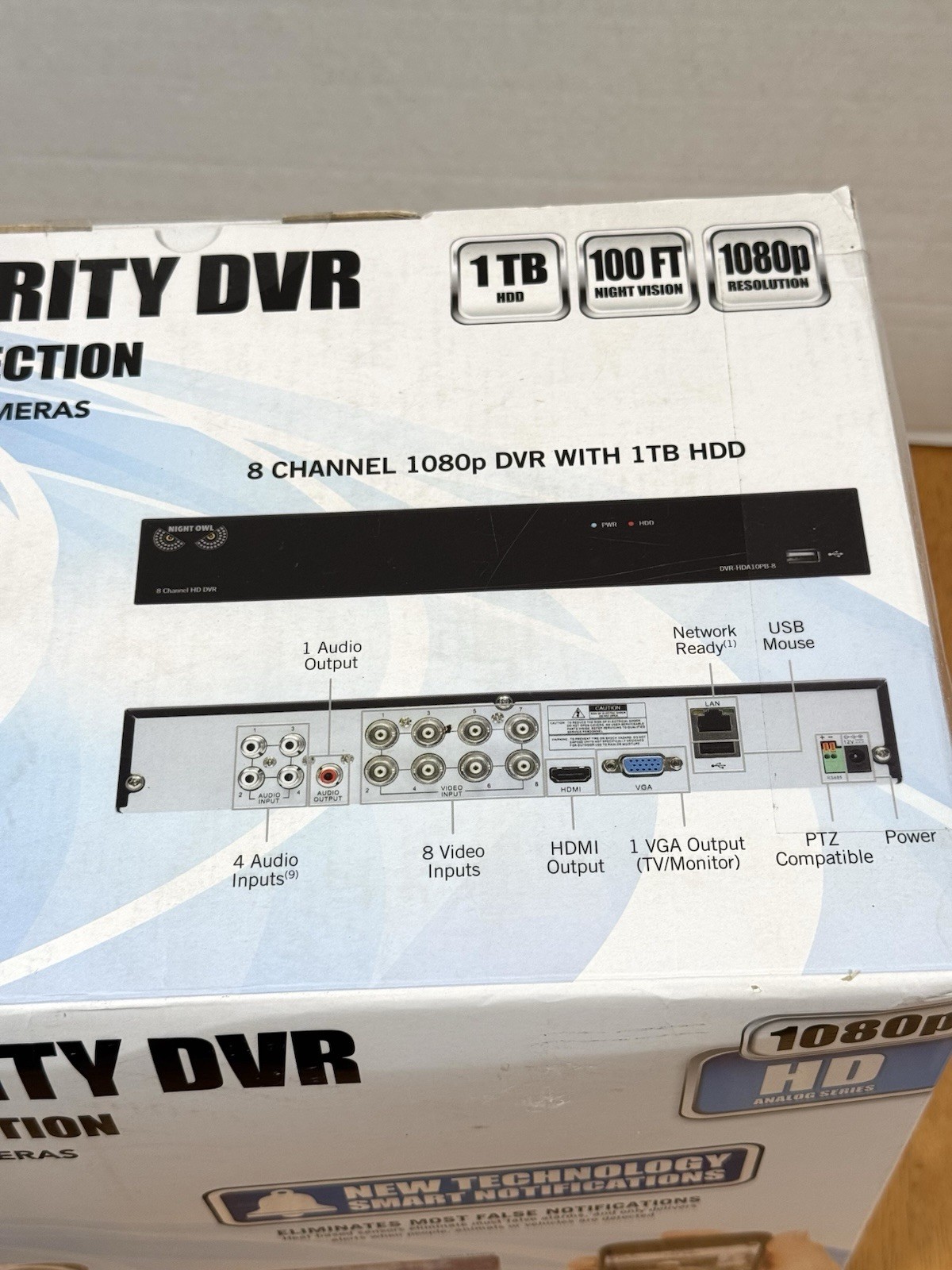 NEW! Night Owl C-881-PIR1080 8-channel/1TB 1080p HD video Security System w/DVR