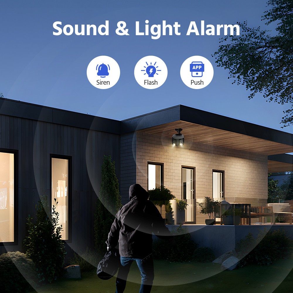 ANNKE 8CH NVR 4K POE 180° Dual Lens Color Security IP Camera System 2 Way Audio