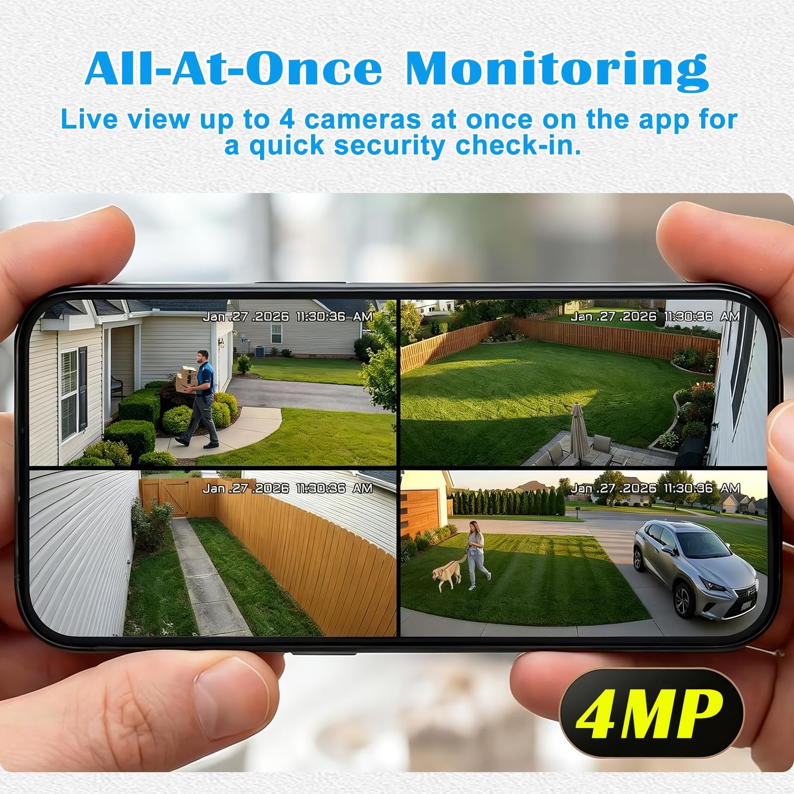 Solar 4G Cameras kit Wireless Outdoor, 4 Cam-Kit, SIM Card Base Station, LTE …