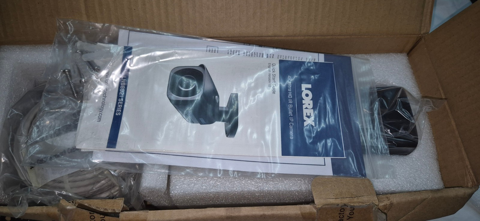 Lorex LNB8921B 4K Smart IP Fixed Bullet Night Vision Security Camera NTSC BLACK