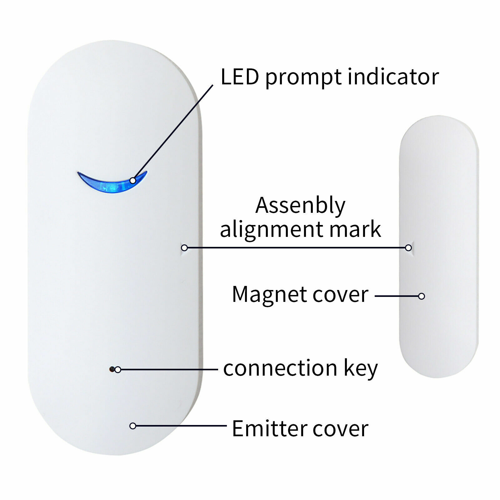 WIFI Smart Window Door Magnetic Sensor Burglar Security Alarm For Google Alexa