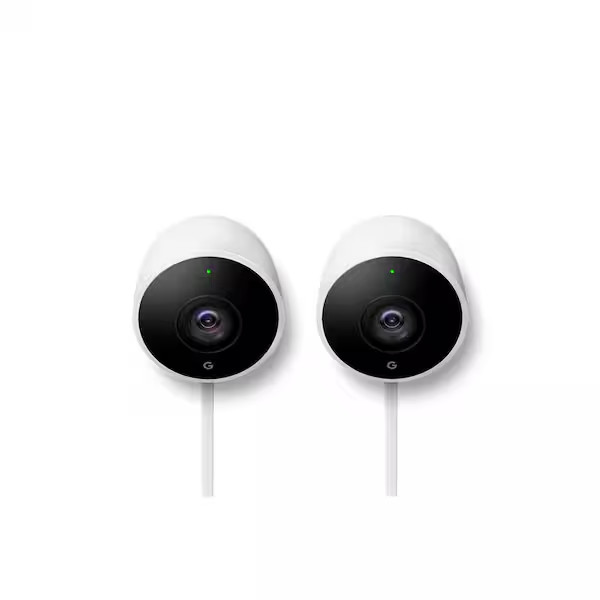 Google Nest Cam Outdoor Smart Security (Wired) Camera (2-Pack) NC2400ES Good
