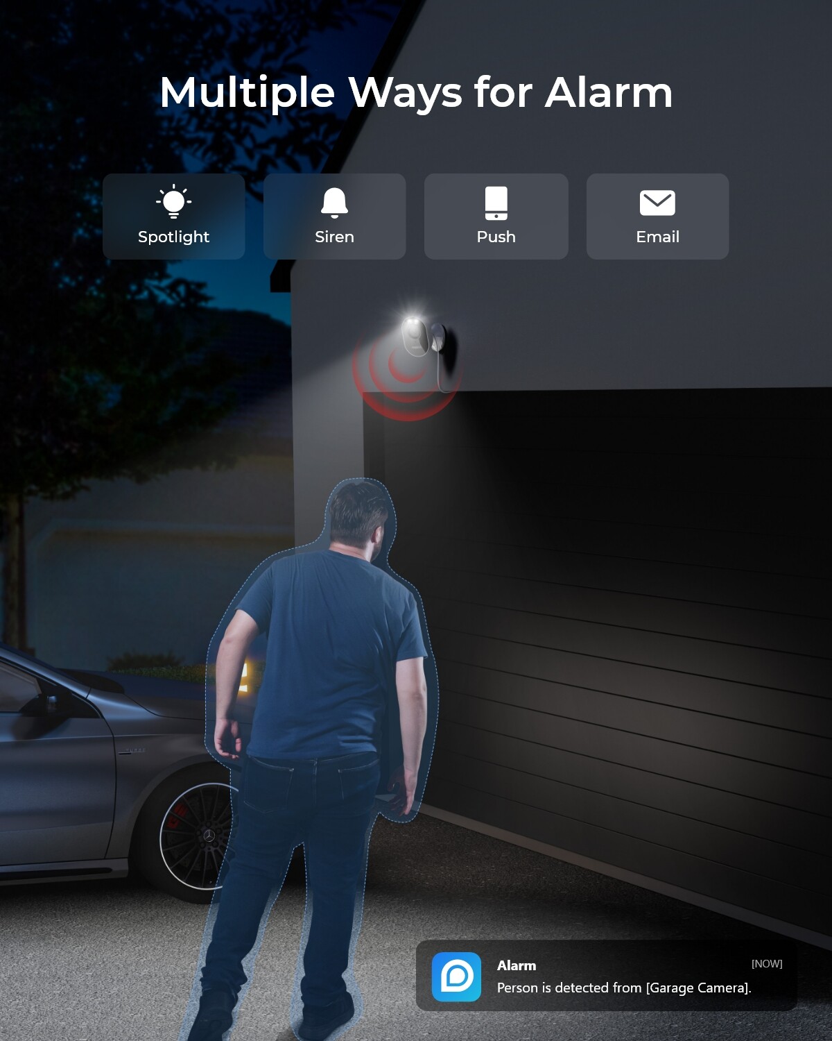 Reolink Hub with Lumus Spotlight WiFi Security Camera 2K Outdoor Smart Detection