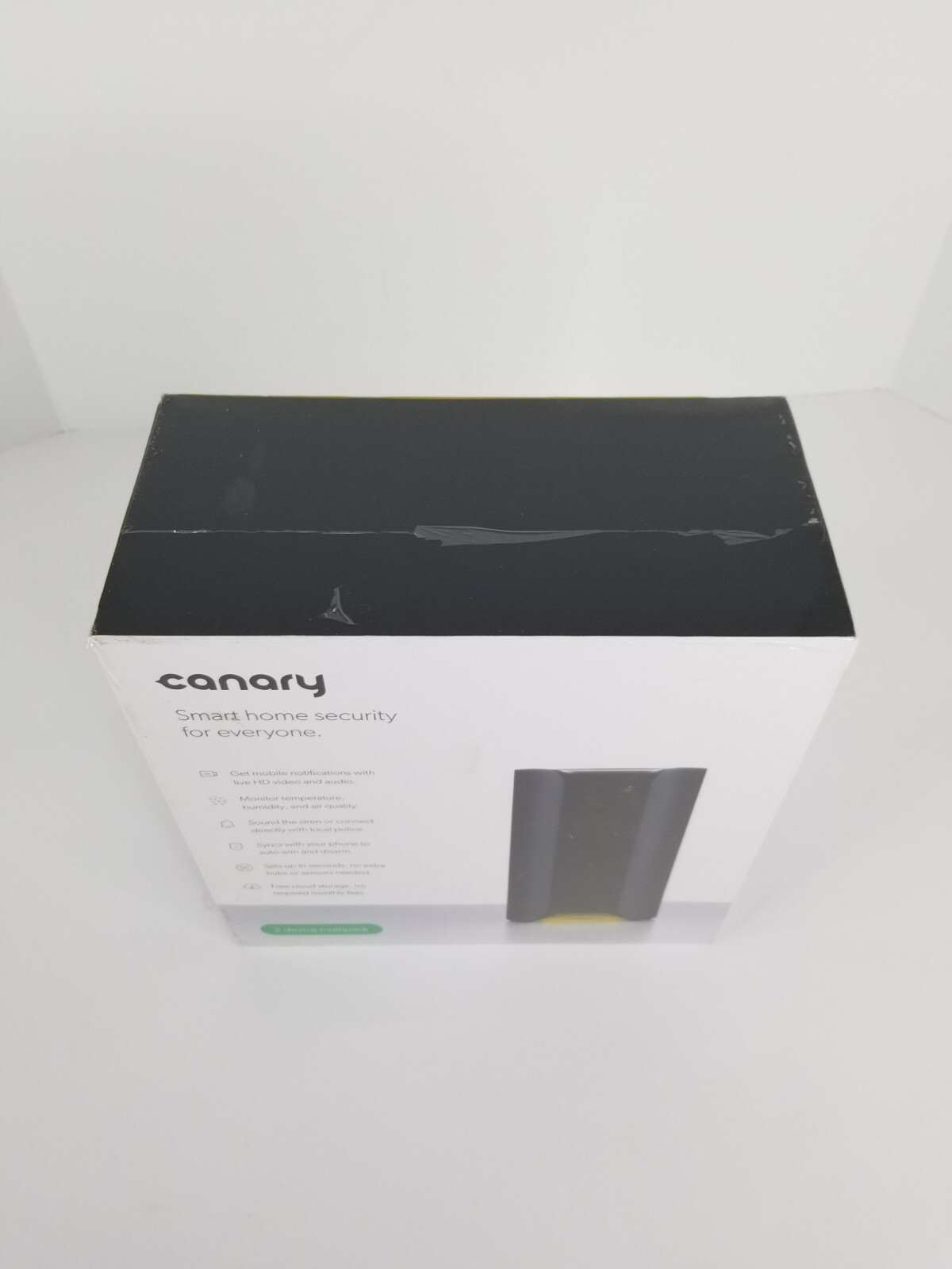 Canary Smart Home Security Cameras 2-Pack Multipack Black HD Wi-Fi
