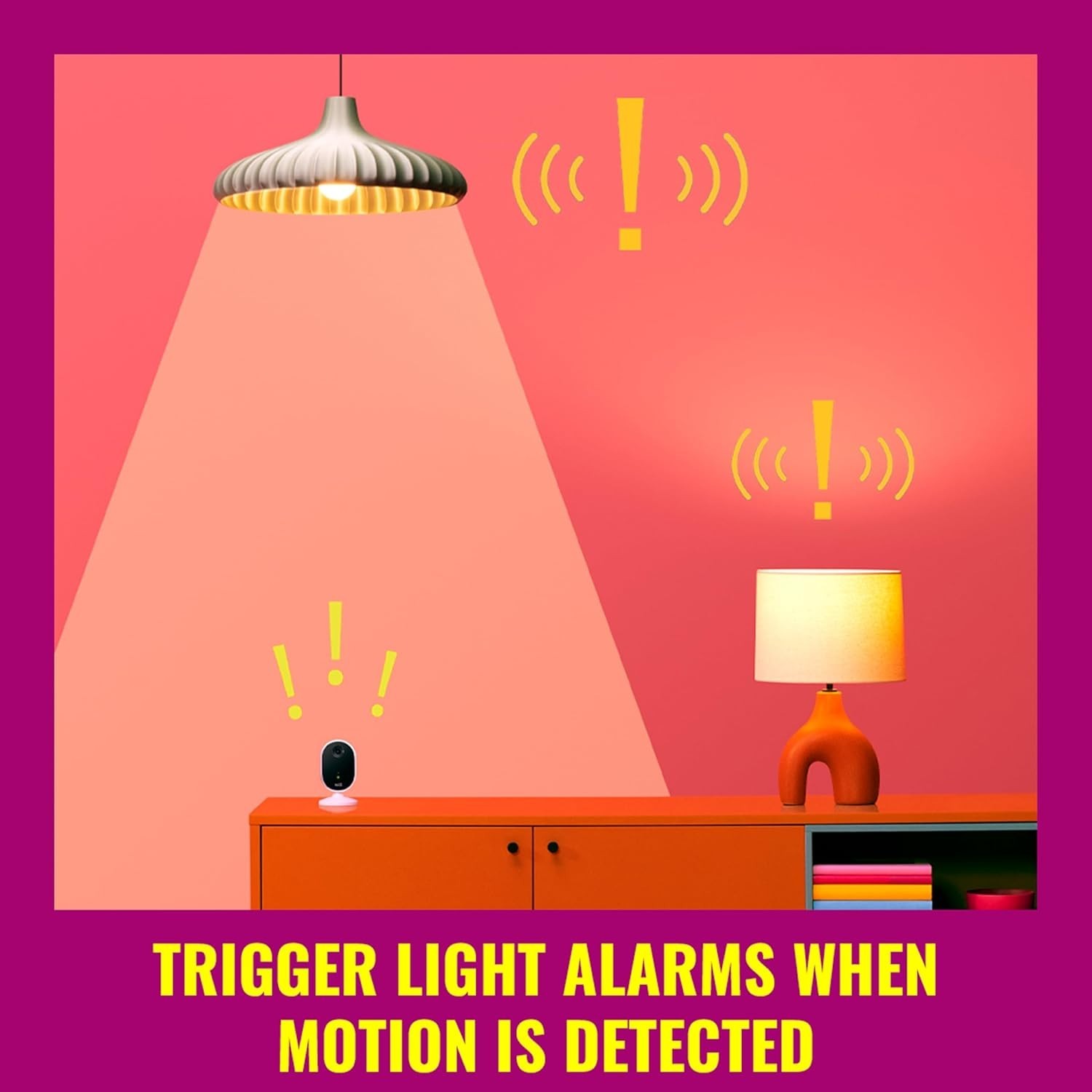 WiZ Indoor Security System: 1080p Camera & 3 Color LED Smart Bulbs for Safety