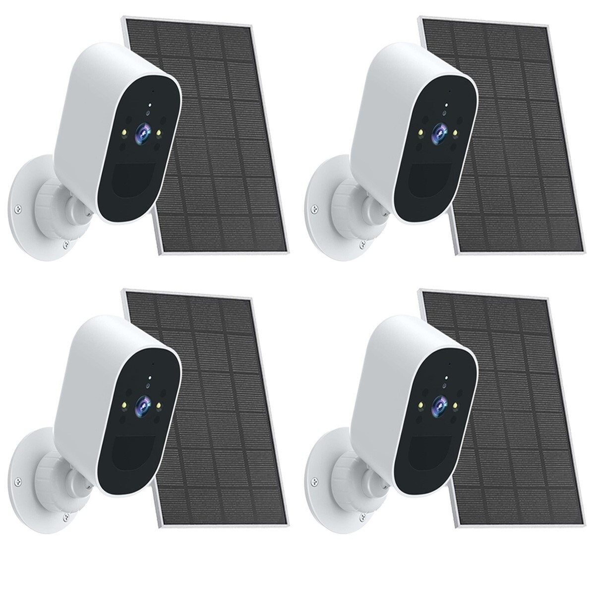 4Pack WiFi HD 1080P Surveillance IP Camera Wireless Solar Camera Home Security
