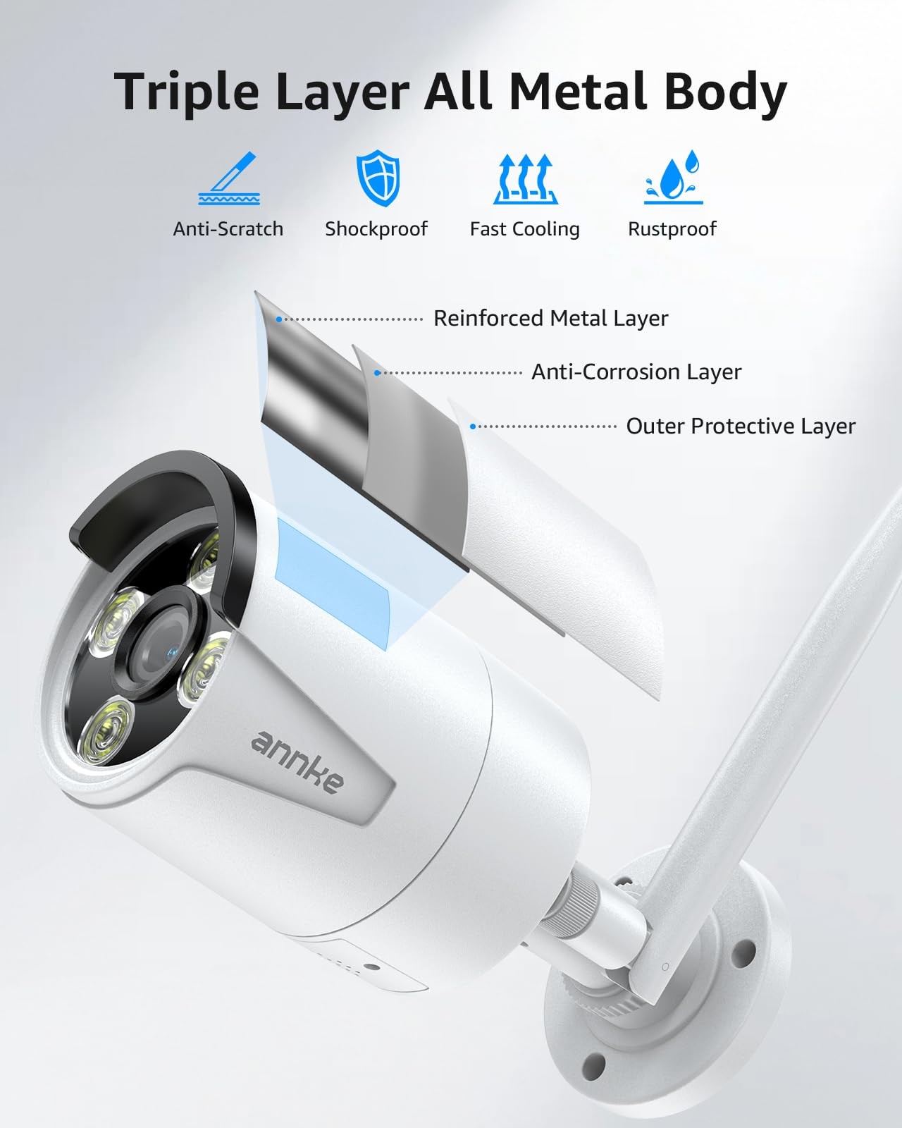 5MP Wireless Security Camera System with 7” Touch Screen Monitor, 64GB SD In…