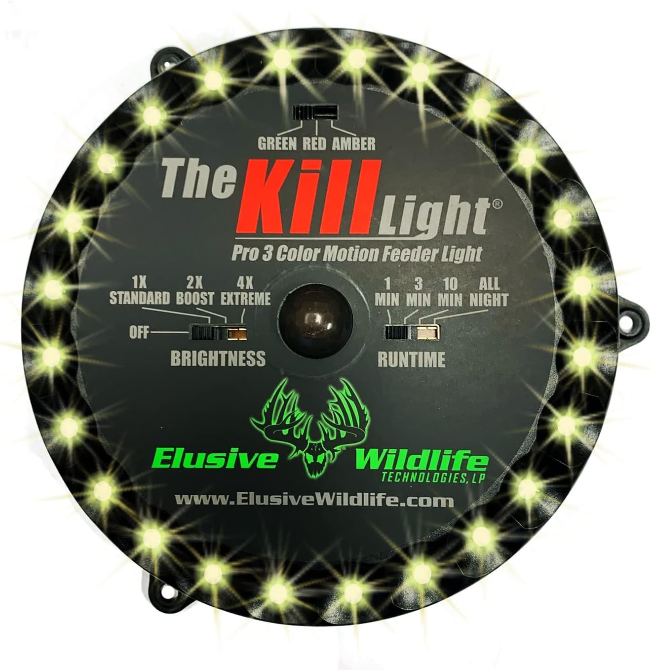 Elusive Wildlife Kill Light 3 Color Feeder – Best Hunting Green, Red